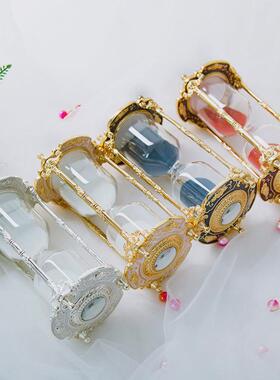 金属沙漏计时器15分钟家居饰品装饰结婚礼物生日客厅摆件新婚闺新