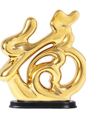 酒柜奢华电视新居乔迁工艺客厅现代摆件欧式摆设简约装饰品新年小