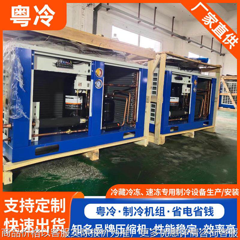 小型制冷机组全套设备 肉类海鲜冷库制冷机组 超低温风冷模块机组
