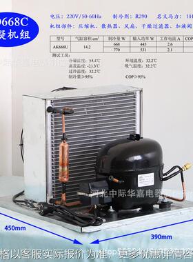 R290-668W冷凝机组冰箱冷柜压缩机组冷水机制冰机制冷机组AK668U