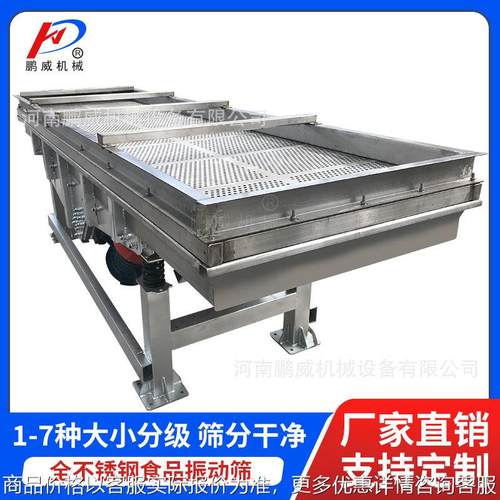 大型可拆卸不锈钢直线振动筛食品药品大小颗粒分级振动筛分设备