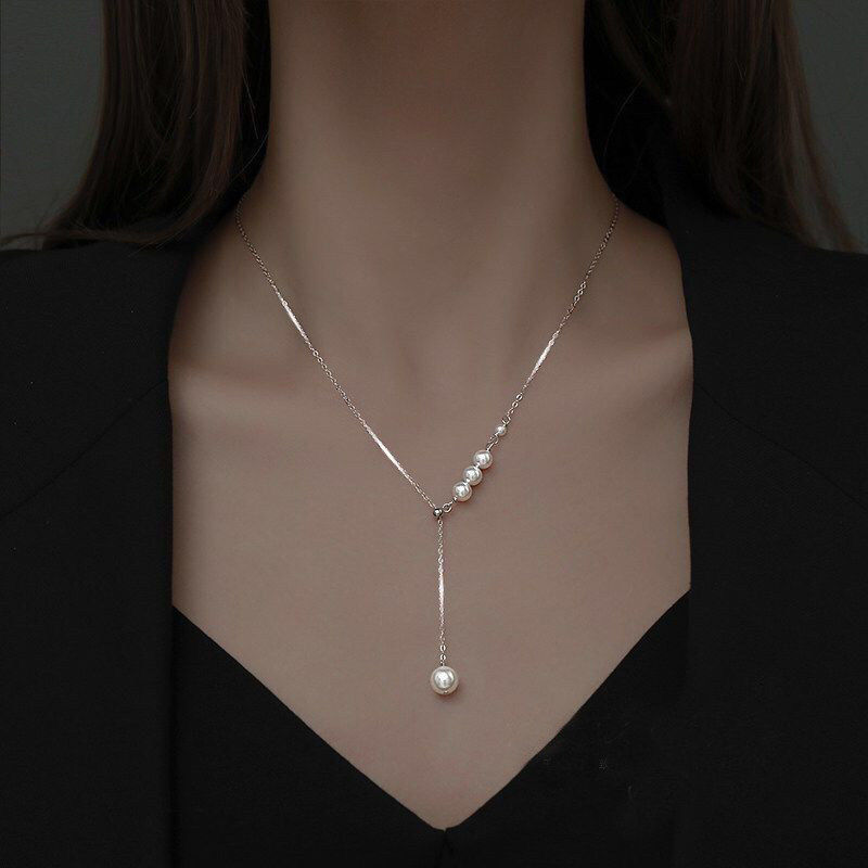 日常百搭珍珠项链轻奢小众流苏链2025年新款潮年轻高级感锁骨链女