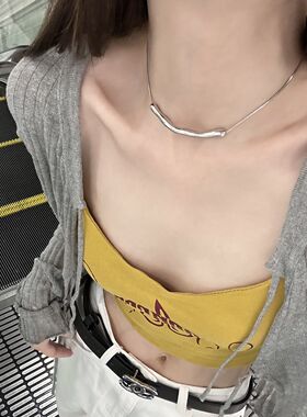 金属风简约时尚项链气质百搭个性设计感锁骨链2023年新款网红颈链