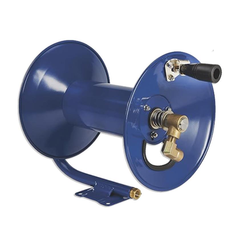 4000psi3/815ft30ft蓝色高压清洗机手动软管卷盘带90度弯头