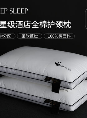 五星级酒店专用枕头A类护颈椎助睡眠枕芯家用一对装单人一只装男