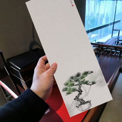 xyf82商务风简约古风国风手写空白卡片超大厚600g艺术纸卡片定制