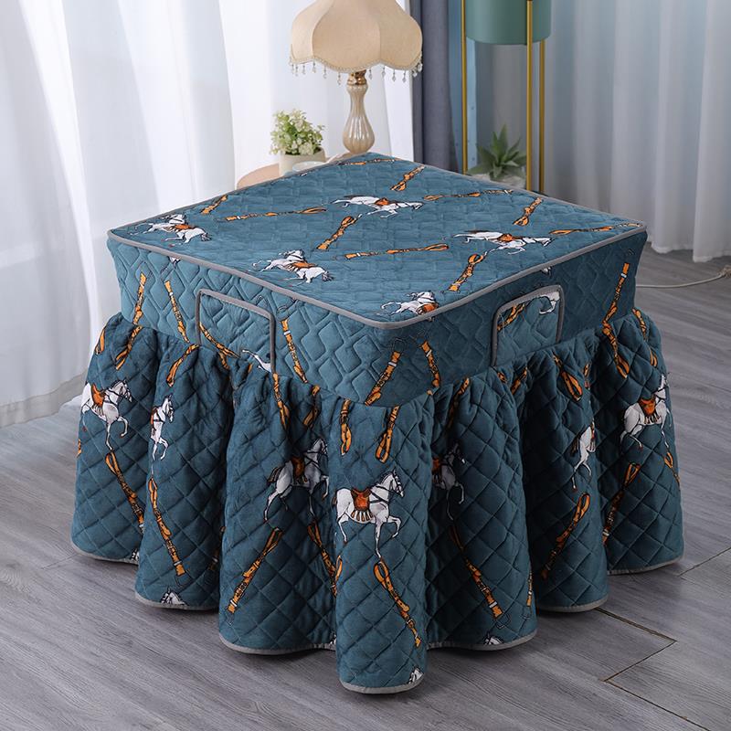 电炉罩烤火罩新款布罩烤火架的桌子罩套子正方形加厚加绒家用冬季