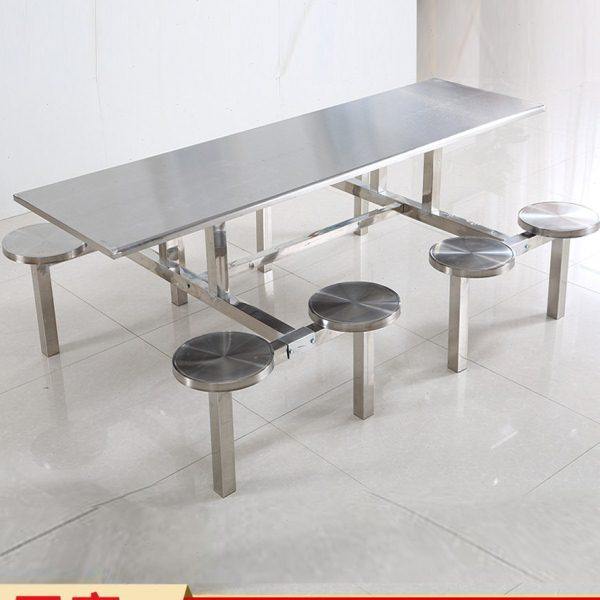 学校学生不锈钢食堂餐桌椅组合员工公司4人8人工厂饭堂餐桌椅圆凳,住宅家具,不锈钢/PVC餐桌,淘宝优惠券,粉丝福利购,淘宝优惠卷