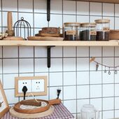 北欧小白砖卫生间厨房墙砖陶瓷马赛克瓷砖厕所浴室地砖餐厅九宫格