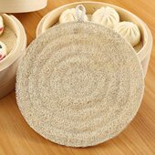 植物纤维布丝瓜络厨房蒸笼垫馒头包子蒸笼垫隔热不粘易清洗圆