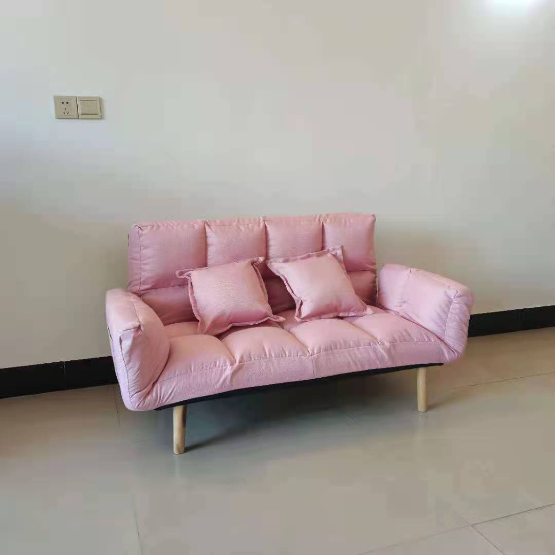 现货懒人a沙发客厅小户型卧室网红可爱榻榻米摺叠双人简易沙发牀