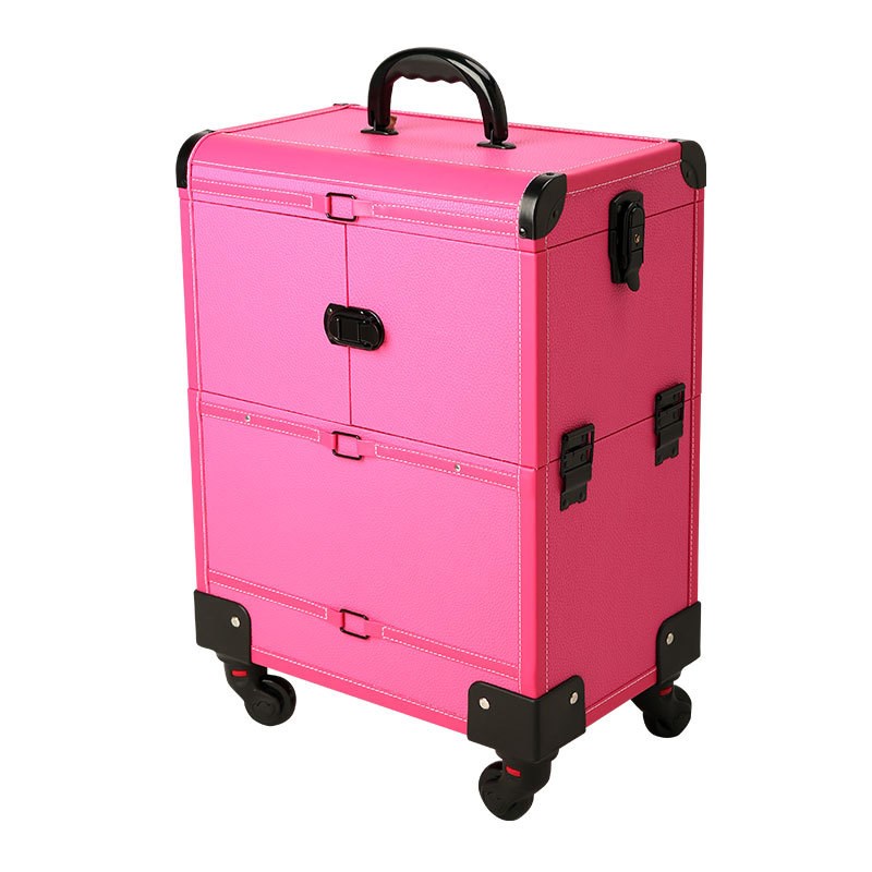 拉杆化妆箱美妆工具n箱 拉杆化妆箱 万向轮纹绣工具箱 量大价