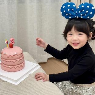 可爱米妮生日发箍同款蝴蝶结头箍卡通聚会拍照儿童宝宝女网红道具