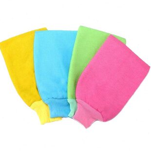 1Pc Shower Spa Exfoliator Two-sided Bath Glove 4colors Body