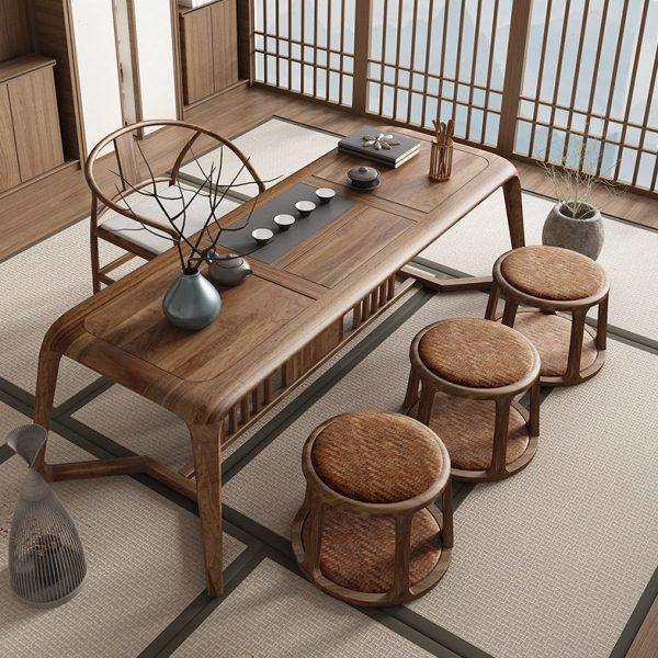原木胡桃木茶桌现代新中式禅意家用实木泡茶桌椅茶台功夫阳台茶几,住宅家具,家用茶台/茶桌,淘宝优惠券,粉丝福利购,淘宝优惠卷