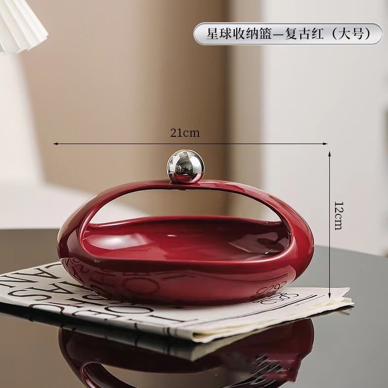 入户玄关装c饰摆件创意钥匙收纳盒桌面客厅杂物鞋柜电视柜上置物