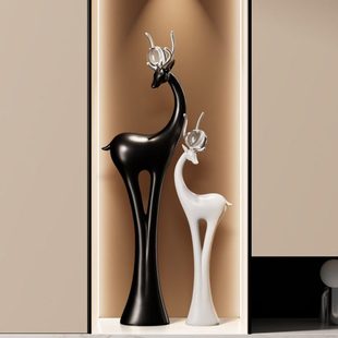 情侣鹿入户玄关装 饰摆件轻奢高档客厅壁龛高级感结婚乔迁新居礼物