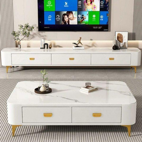 岩板电视柜客厅家用2024新款茶几小户型现代简约落地电视柜组合,住宅家具,茶几+电视柜,淘宝优惠券,粉丝福利购,淘宝优惠卷