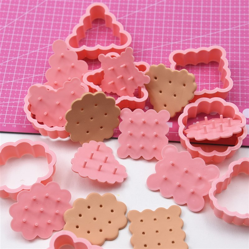 超轻粘土石塑粘土m压花印模软陶泥爱心多多妹饼干糕点塑料压模具
