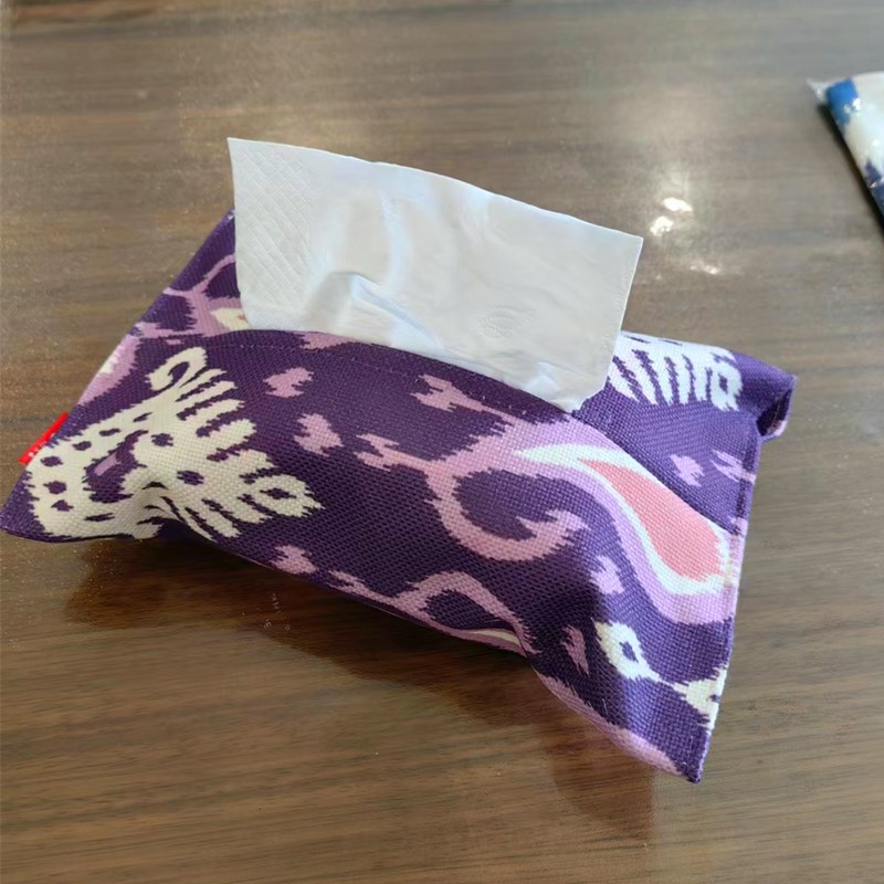 新疆特色艾特莱斯风情q布艺纸巾盒袋抽纸盒创意客厅车载汽车用棉