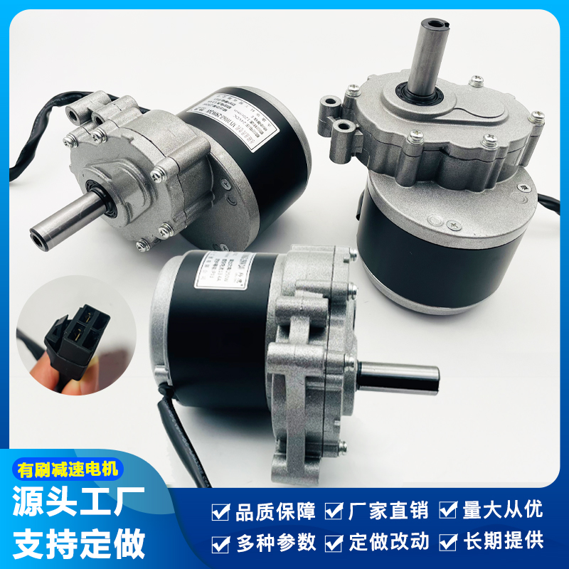羚鹰MY10f16Z永磁直流有刷低速二级减速电动车电机24V250W轮椅电