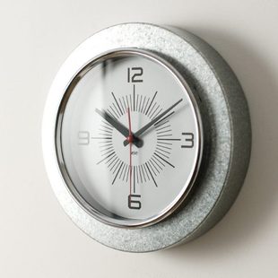 北欧时尚 金属简约风格 钟表 10寸复古工业风格 圆形时钟 挂钟