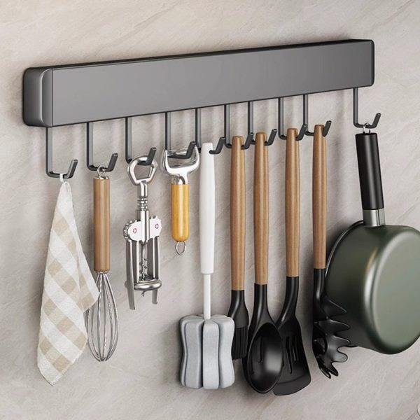 厂家直供厨房挂钩墙上免打孔壁挂式多功能可移动挂钩锅铲勺子收纳,厨房/烹饪用具,水槽置物架,淘宝优惠券,粉丝福利购,淘宝优惠卷