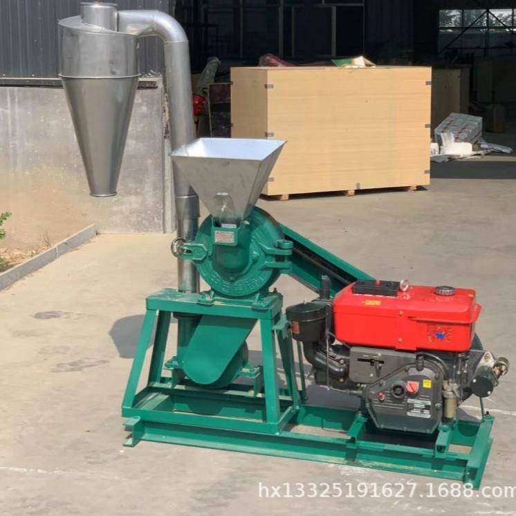 500型稻壳竹屑粉碎机80目家用自吸式齿盘粉碎机厂家