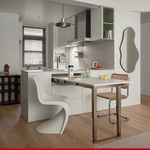 书桌台面抽拉桌面轨道滑轨拉板折叠餐桌家用小户型可伸缩滑轨五金