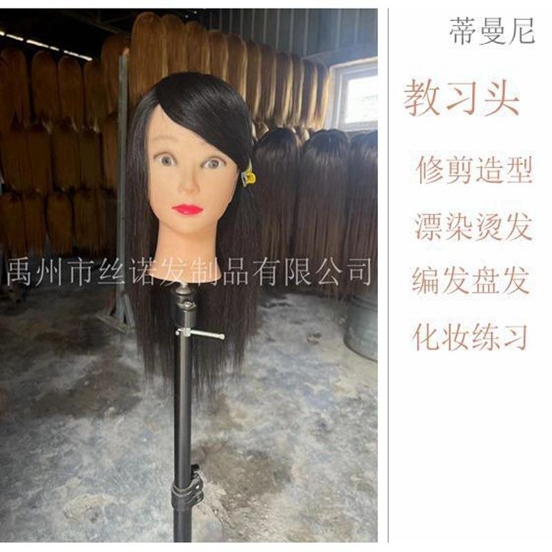 2025新款美发练习头模编发造型漂染烫卷模特头真发假人头模剪发化