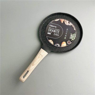 出口单Carote家用麦饭石不粘锅千层饼蛋糕皮煎蛋锅煎饼锅24cm
