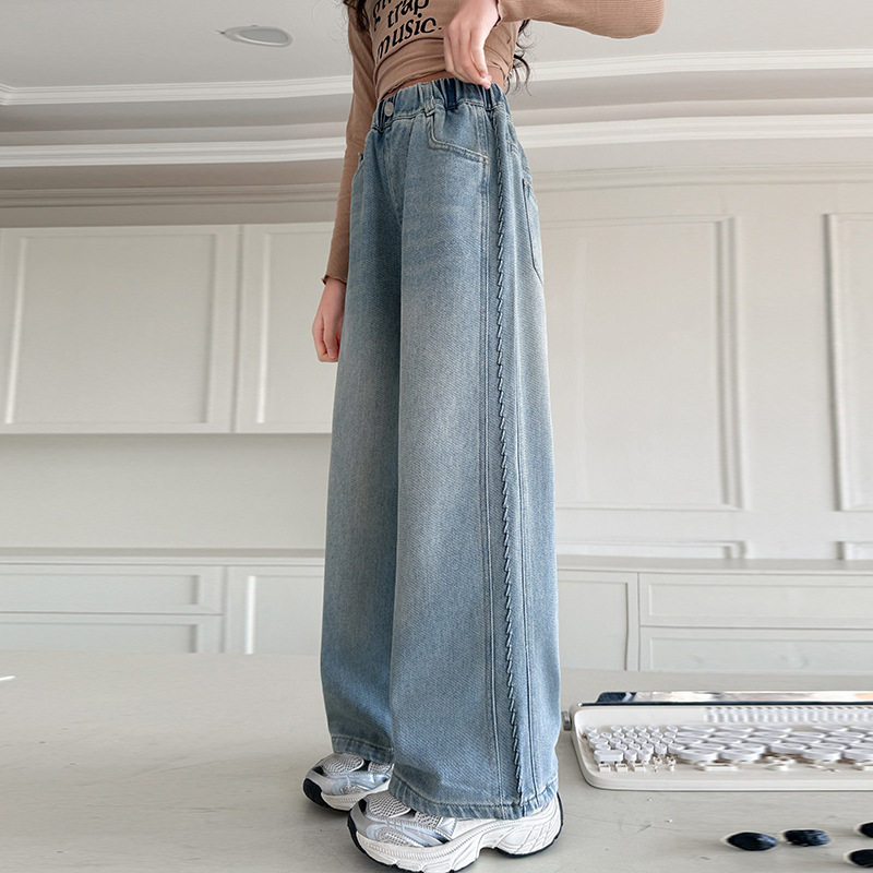 女童直筒牛仔裤秋冬2026新款秋装儿童阔腿裤女孩大童裤子初中学生,童装/婴儿装/亲子装,儿童牛仔裤,淘宝优惠券,粉丝福利购,淘宝优惠卷