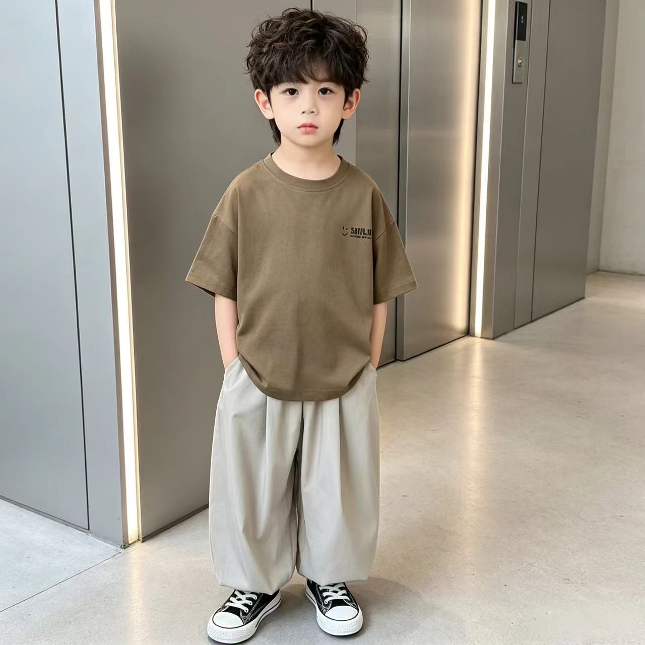 男童夏装短袖套装2026夏季新款
