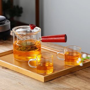 冲茶器 耐高温玻璃过滤泡茶壶养生壶侧把茶壶煮茶器花茶壶茶具套装