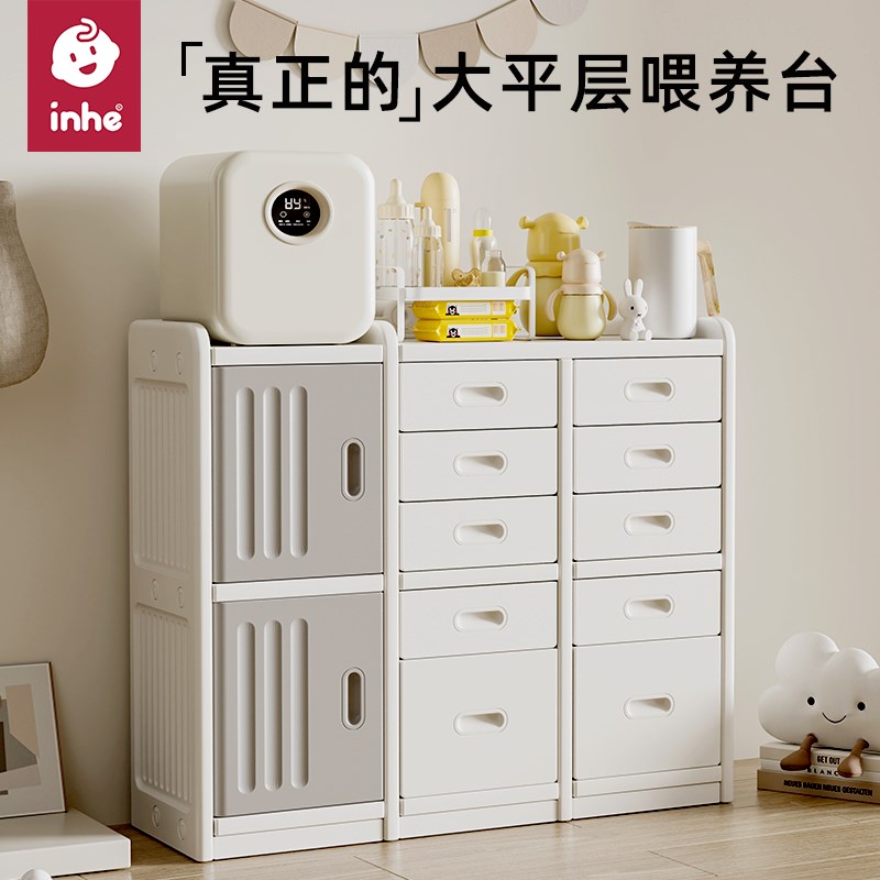 儿童玩具收纳架婴儿用品喂养台落地家用置物柜宝宝衣柜储物整理箱
