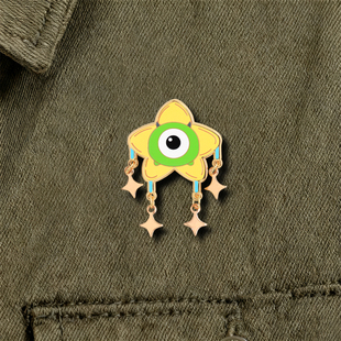 怪兽电力公司麦克·瓦佐夫斯基形象灵感星星徽章周边挂件胸针配饰