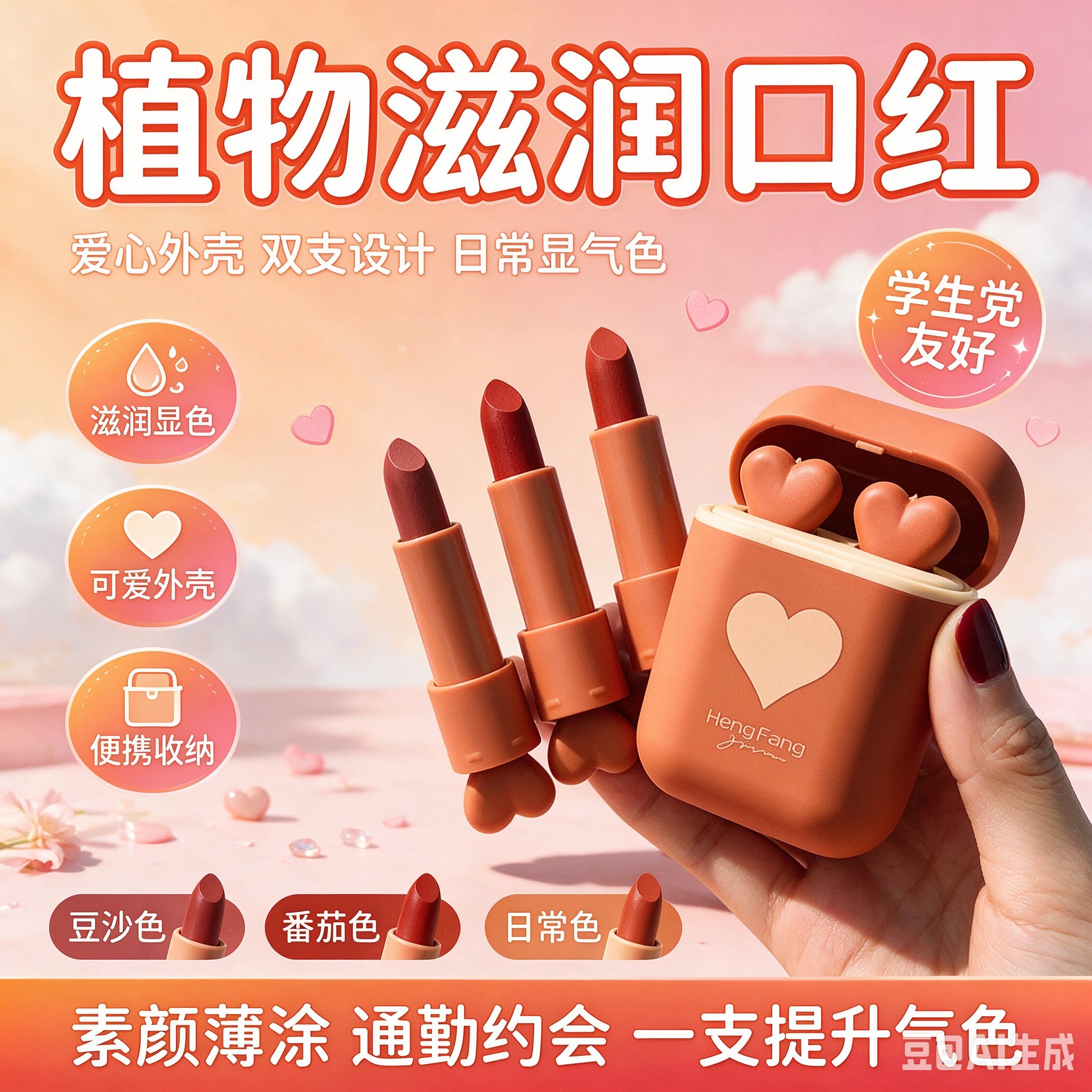 正品口红小女孩专用无毒小支女童小孩子小学生小宝宝化妆自然