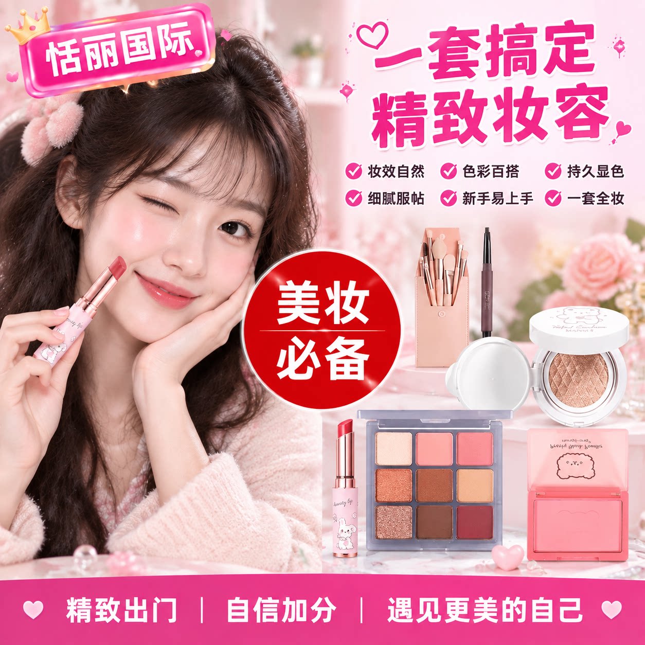 正品舞台化妆品彩妆套装全套学生口红专用舞台妆眼影表演汇演