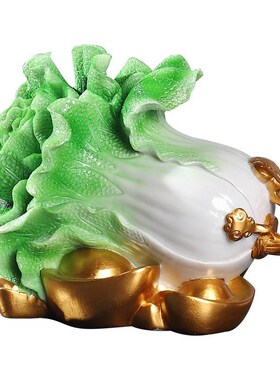 招财玉白菜摆件店铺开业礼品客厅办公室百财家居白菜工艺品装饰定