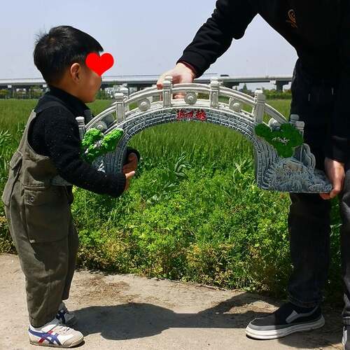 室内外小桥塔假山配件草屋鱼池水族箱鱼缸造布景田园石桥拱桥摆件