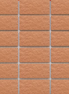 4595mm橙红色带黑点麻面通体外墙砖纸皮砖阳台墙面装修9.5公分