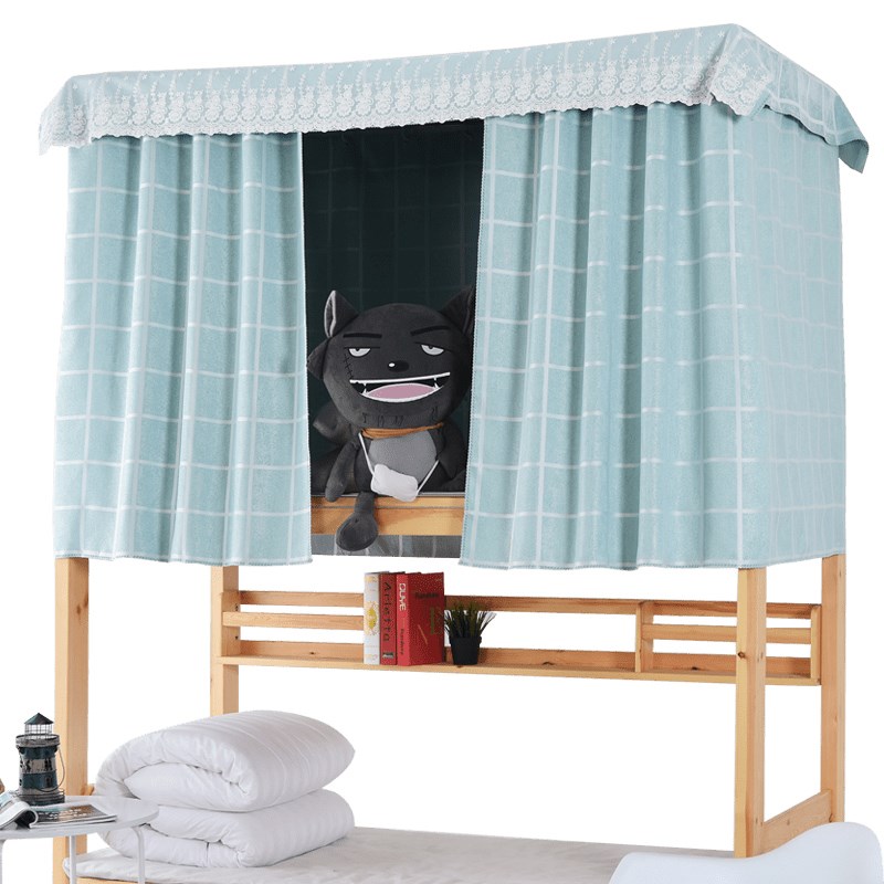 学生宿舍床帘物理加厚强遮光布帘子寝室上铺男下铺女简约窗帘床幔