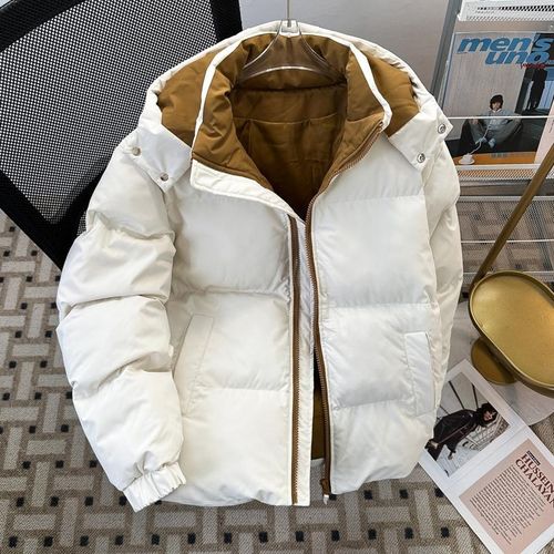 高领连帽羽绒面包棉服男女冬季加厚保暖ins港风情侣棉袄冬装棉衣