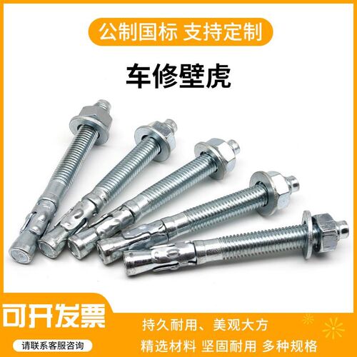 国标车修壁虎蓬胀螺丝镀锌拉爆车修铁胀管中心膨胀螺丝M8MZ10M12