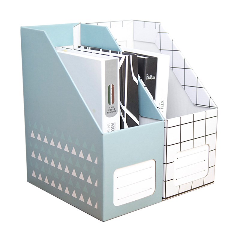 38N办公室桌面收纳盒文件夹多功能档案式大容量R书立架简易纸质收