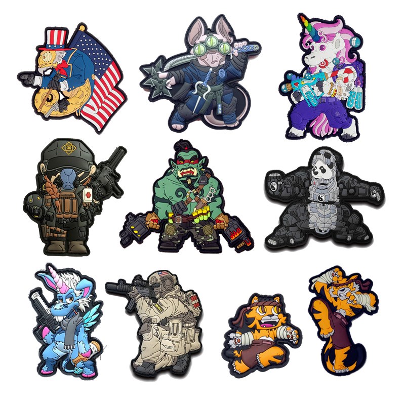 户外背包DIY创意魔术贴臂章军迷橡胶魔术贴个性战术肩章德国进口