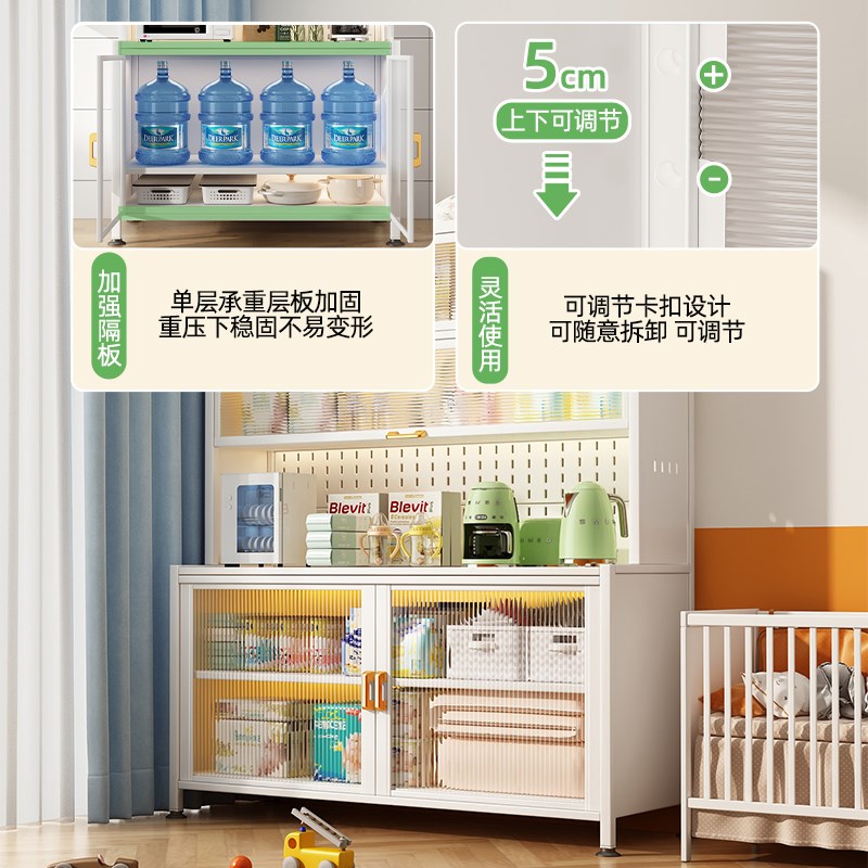 包邮优勤婴儿喂养台收纳柜宝宝用品置物架落地多层大容量储物柜子