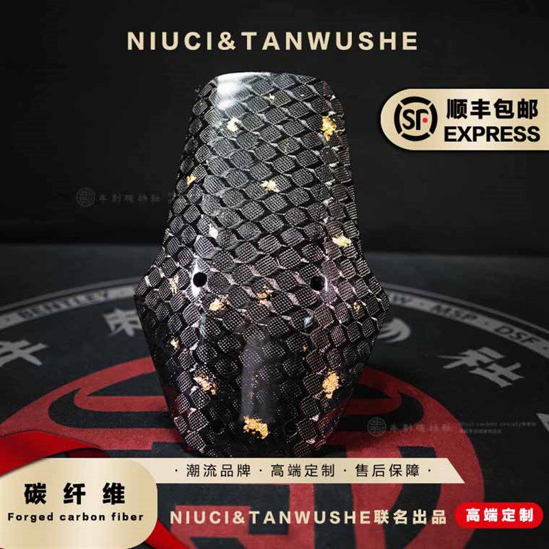 九号电动车猎户座DZ110P原车改装大纹路蜂窝金箔外壳车头挡风板