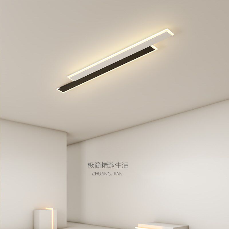 长条过道灯走廊灯现代简约入户玄关led长条吸顶S灯明装阳台灯壁灯
