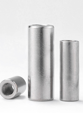 304不锈钢圆柱加长圆螺帽通孔圆v形螺母内螺纹螺帽M4M5M6M10M12M2